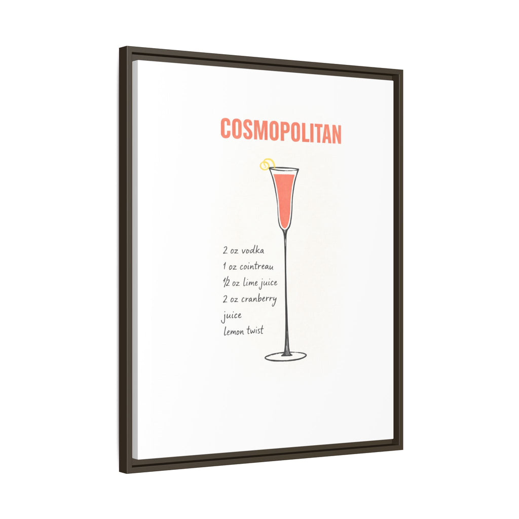 Cosmopolitan Cocktail Framed Canvas Print — END USER COMFY FORMULA
