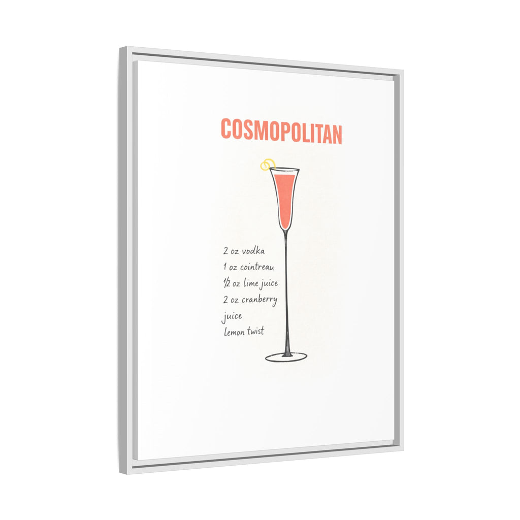 Cosmopolitan Cocktail Framed Canvas Print — END USER COMFY FORMULA