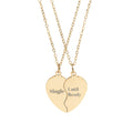 Engraved Split Heart Necklace Set — "Single Until Ready" Break-Apart Pendant