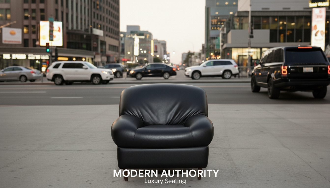 Memecoin Modern Authority Italian Leather Chair