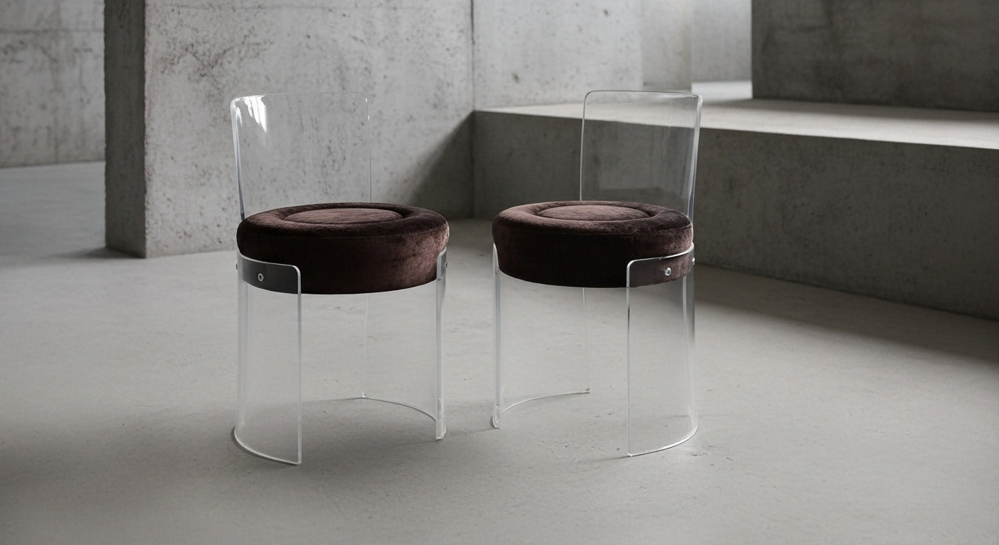 Night Awakens in Plexiglass Dining, Rest Chairs for Home and Office